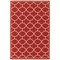 Homeroots 8 x 11 ft. Red & Ivory Trellis Indoor & Outdoor Area Rug 388663 - alternate 4